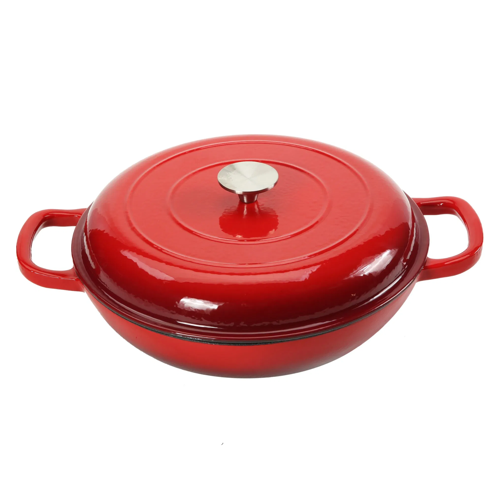 Чугунная эмалированная кастрюля 30 см Cookwin