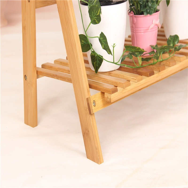 Wholesale Stable Foldable Bamboo Flowers Party Decor Outdoor Furniture Flower Stand
