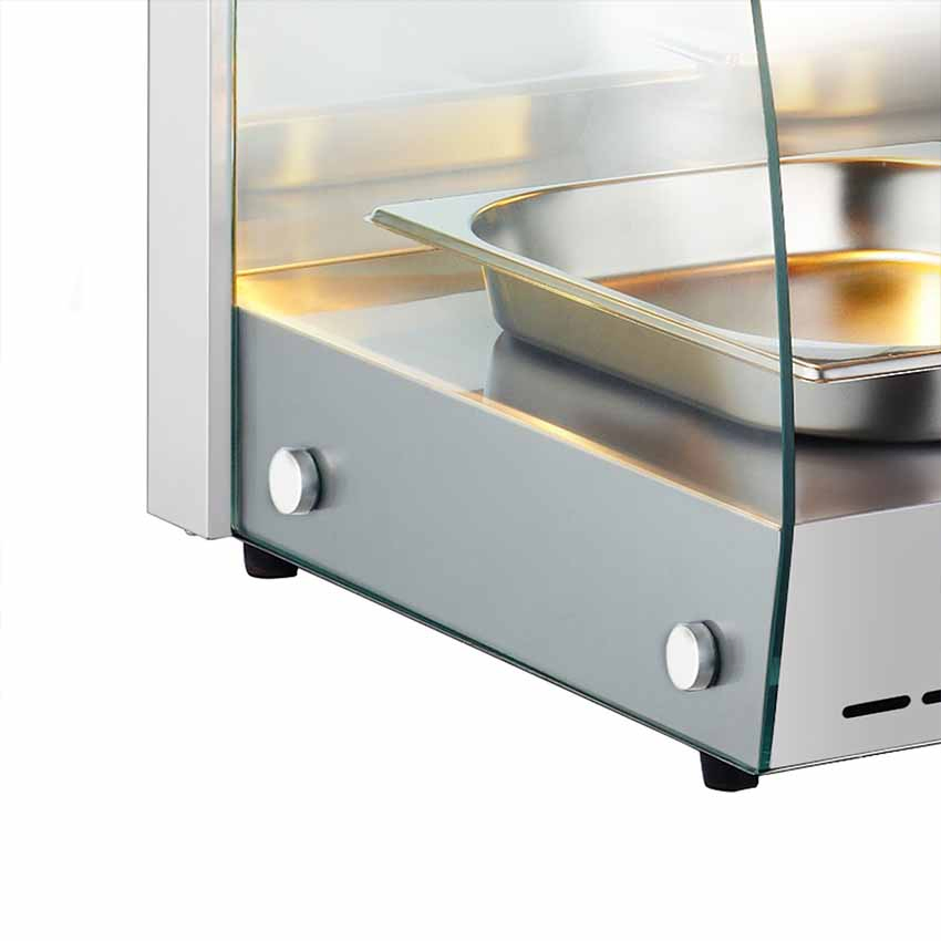 Glass Heated Display Case Food Warmer with 1 Shelf