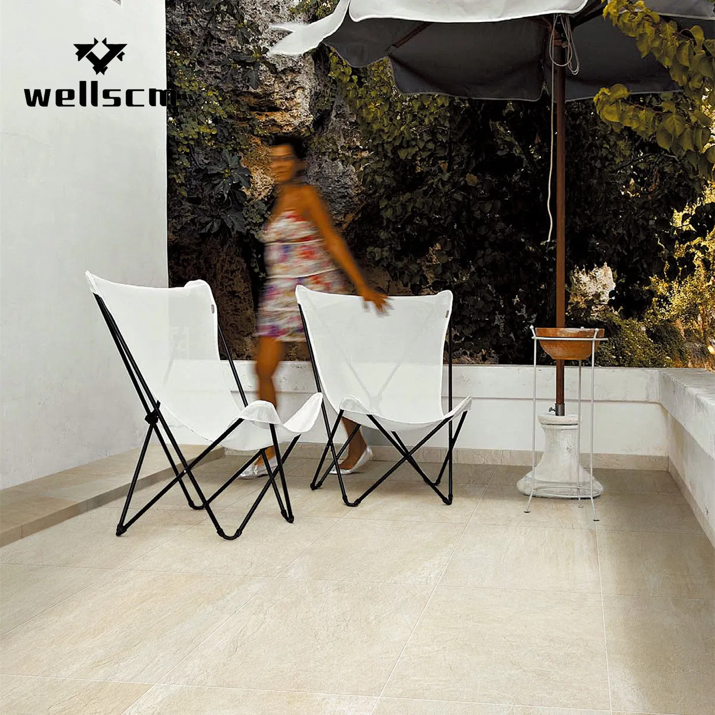 Beige Non Slip Rustic Bathroom Tile Indoor Kitchen Floor Tile for Bedroom Outdoor Wall Ceramic Tiles