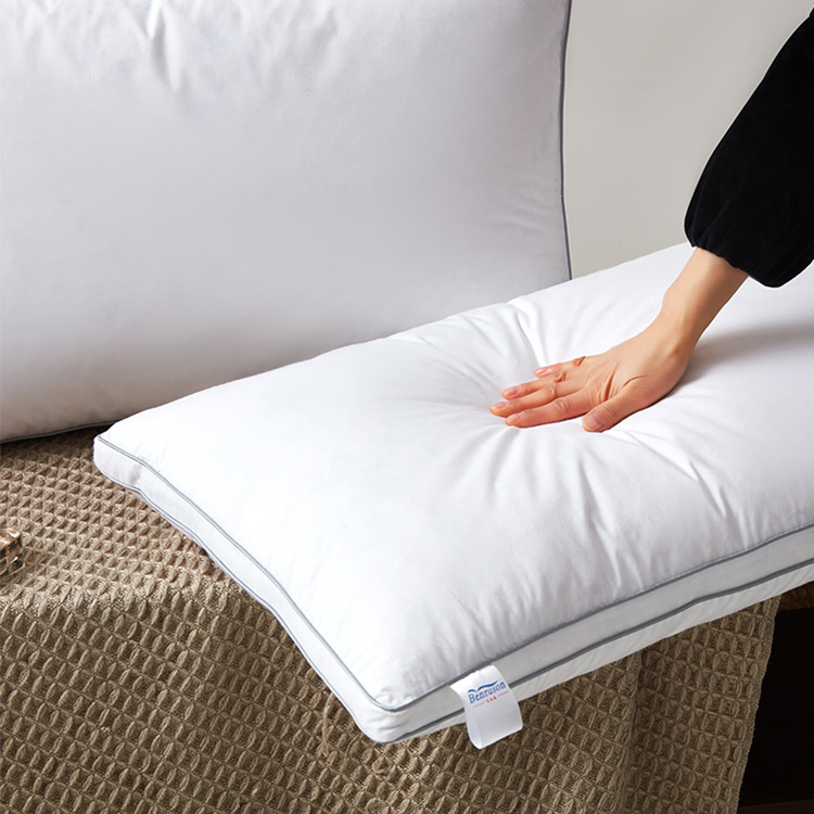 China Manufacturer Wholesale Hot Sale Microfiber Polyester Fiber Pillow Hotel Quality Double Stitching Bed Pillows