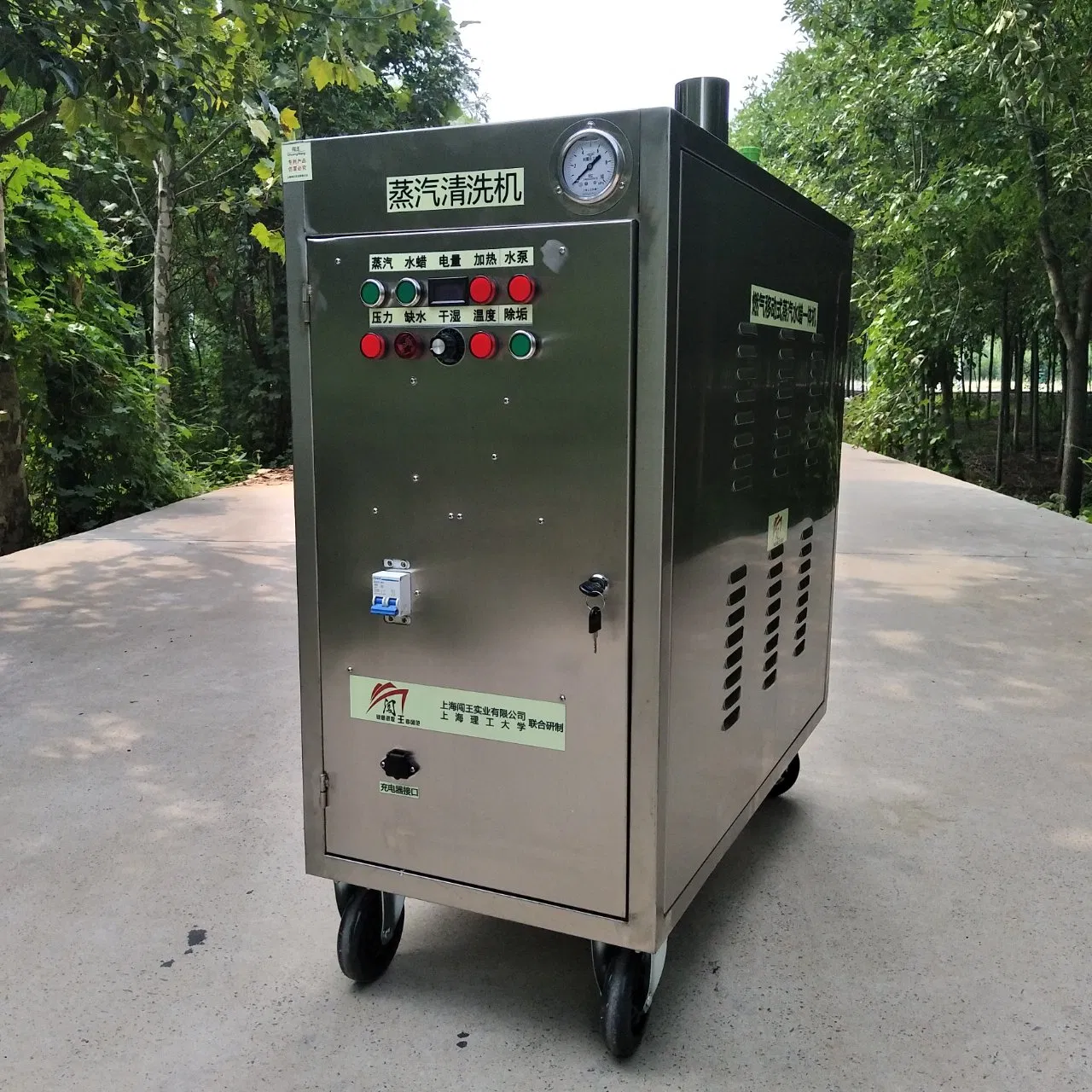 Portable Codeless Car Washing Machine Gas Powered Steam Washer, 4X12V Battery System, No External Power Cord, 50kg/H Steam Flow for Flexible Mobile Cleaning
