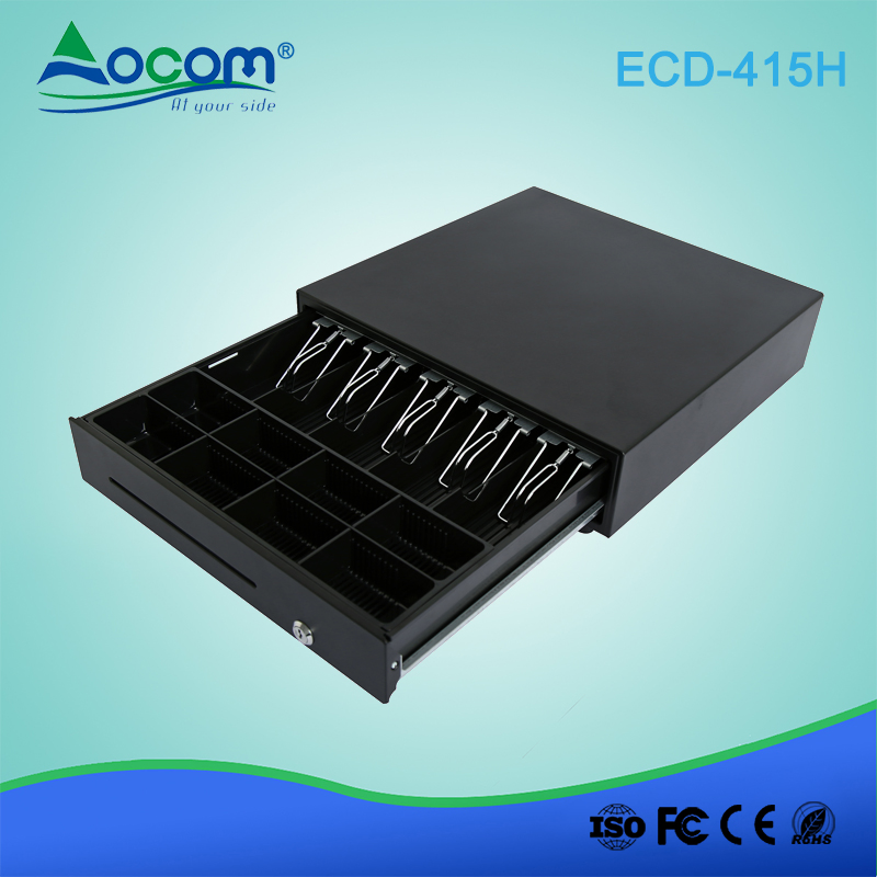 Cash Drawer 415mm 5 Bill Cash All in One POS Foldable Electric White Cash Drawers