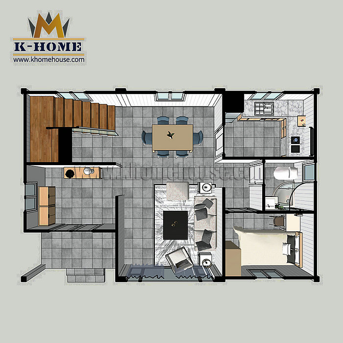 3 Bedroom Container Home Duplex Granny Flats with Balcony