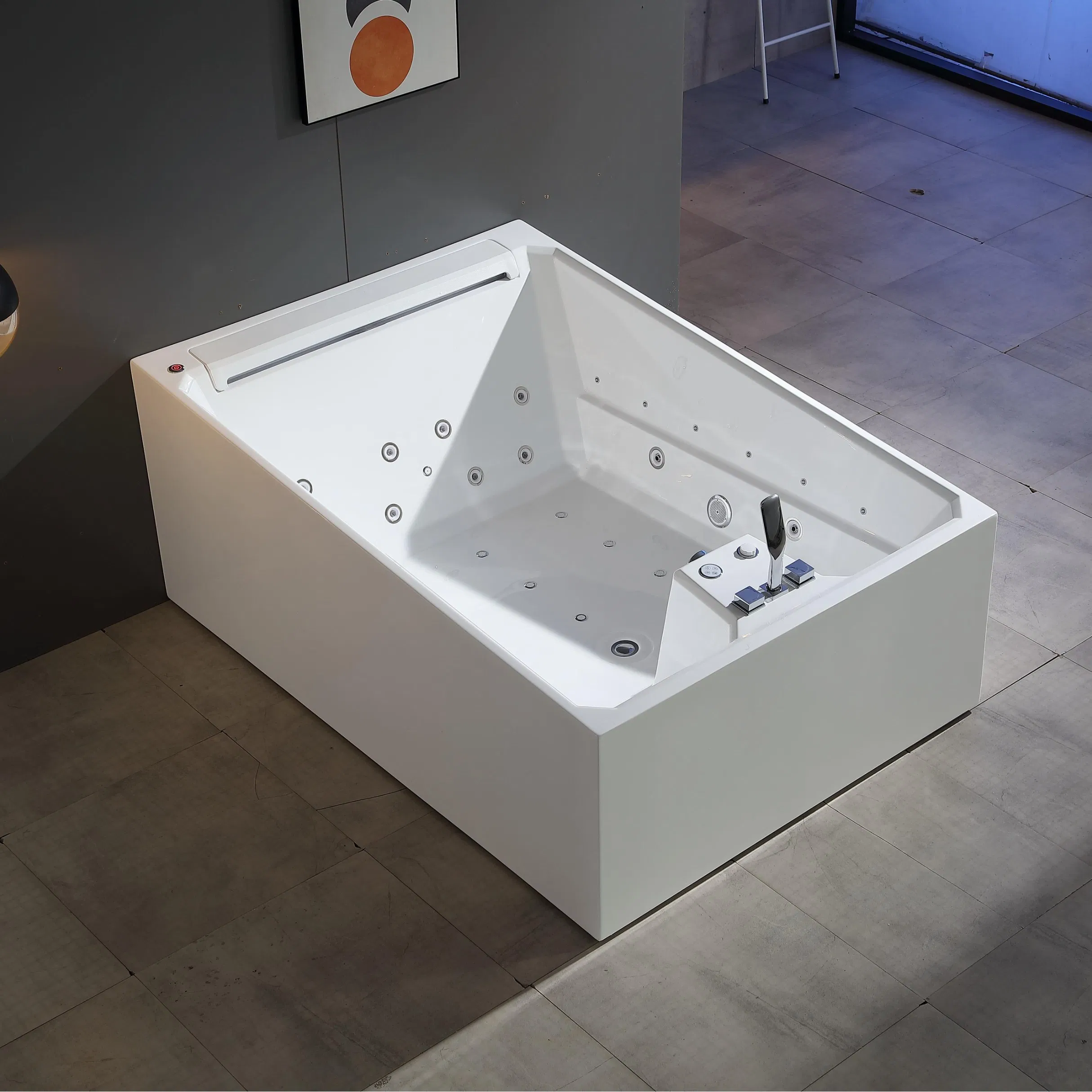 Modern Adult Massage Bathtub High-Quality Acrylic Freestanding 2-People SPA Jacuzzis Hot Tub