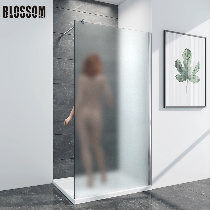 Wet Room Walk in Frosted Glass Shower Screen Door Bathroom