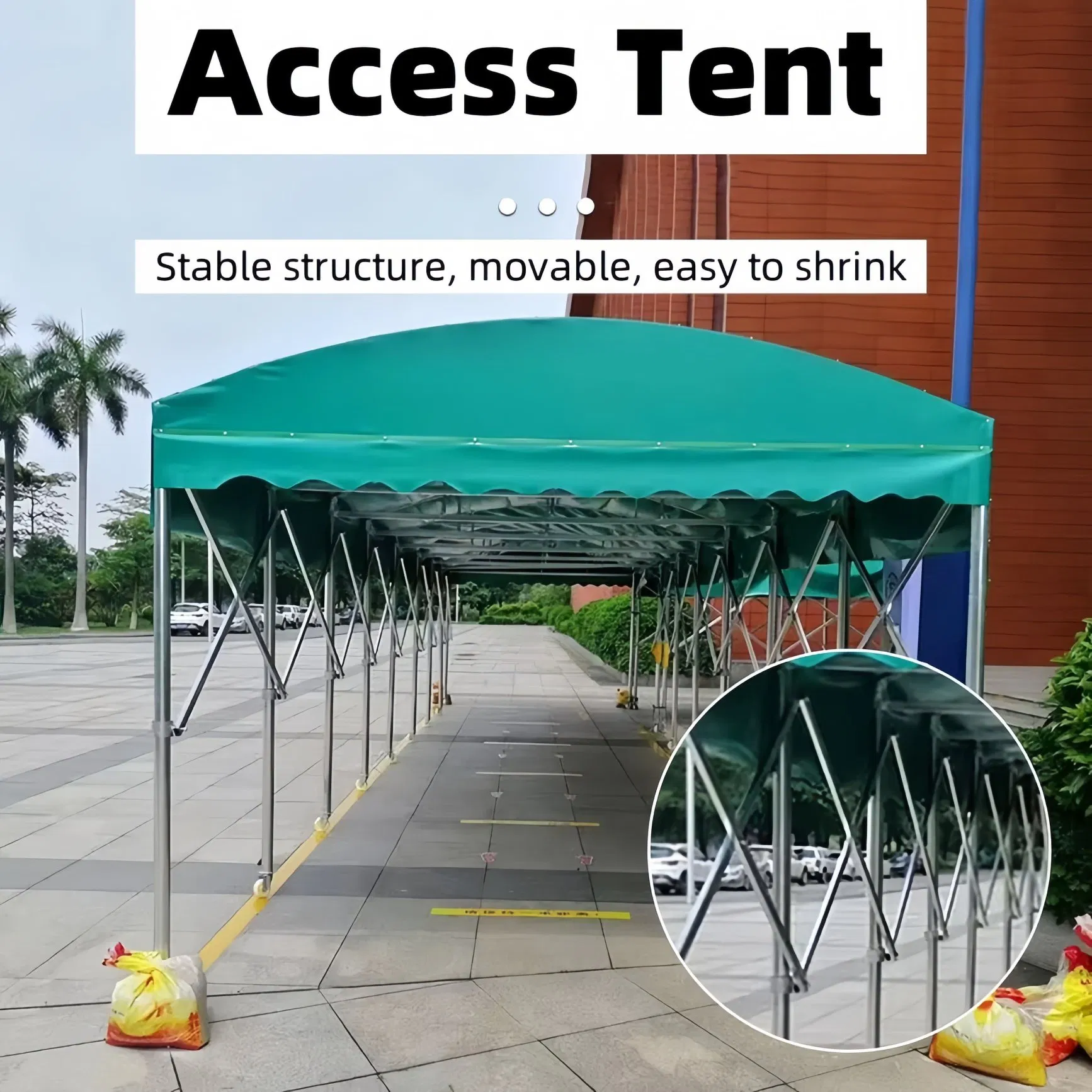 Top Quality Canvas Galvanized Steel Structure Folding Car Canopy