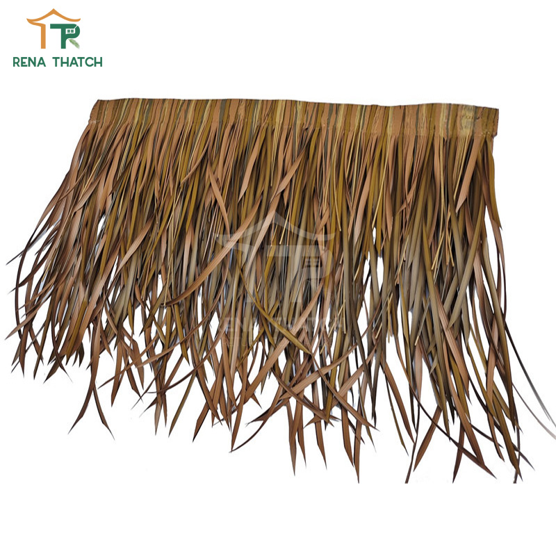 Weather Resistant Anti-UV Grass Thatch Roof Tile Artificial Synthetic Cogon Thatch