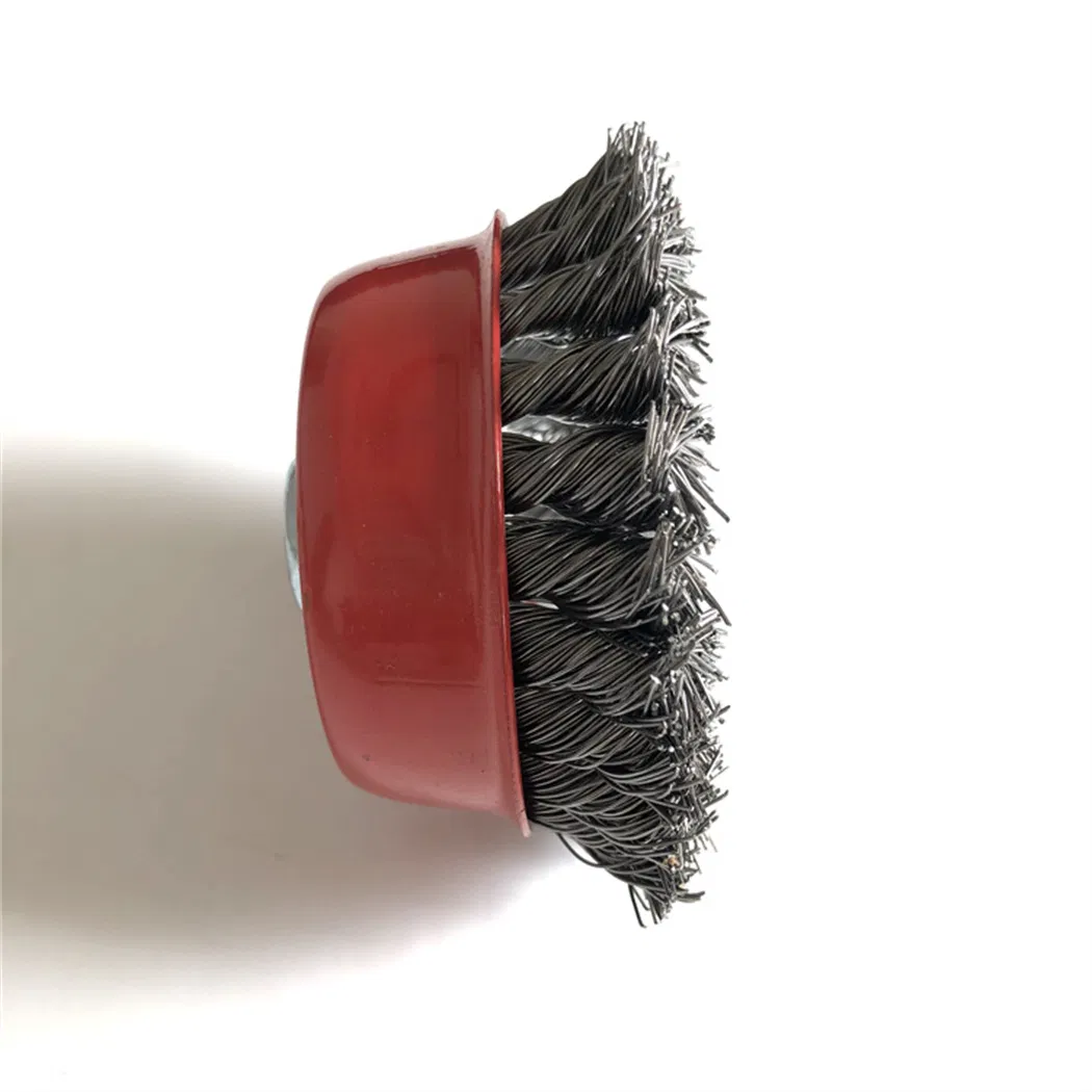 Витая чашечная щетка 100 мм M14, сталь