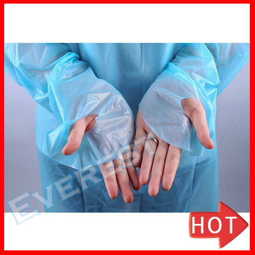 Disposable PE/PP+PE/CPE/ Surgical Gown Isolation Gown with Thumb