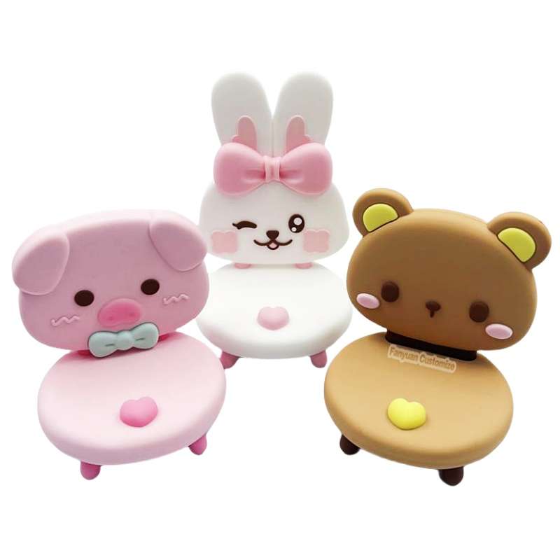 Милая силиконовая подставка для телефона в виде животного