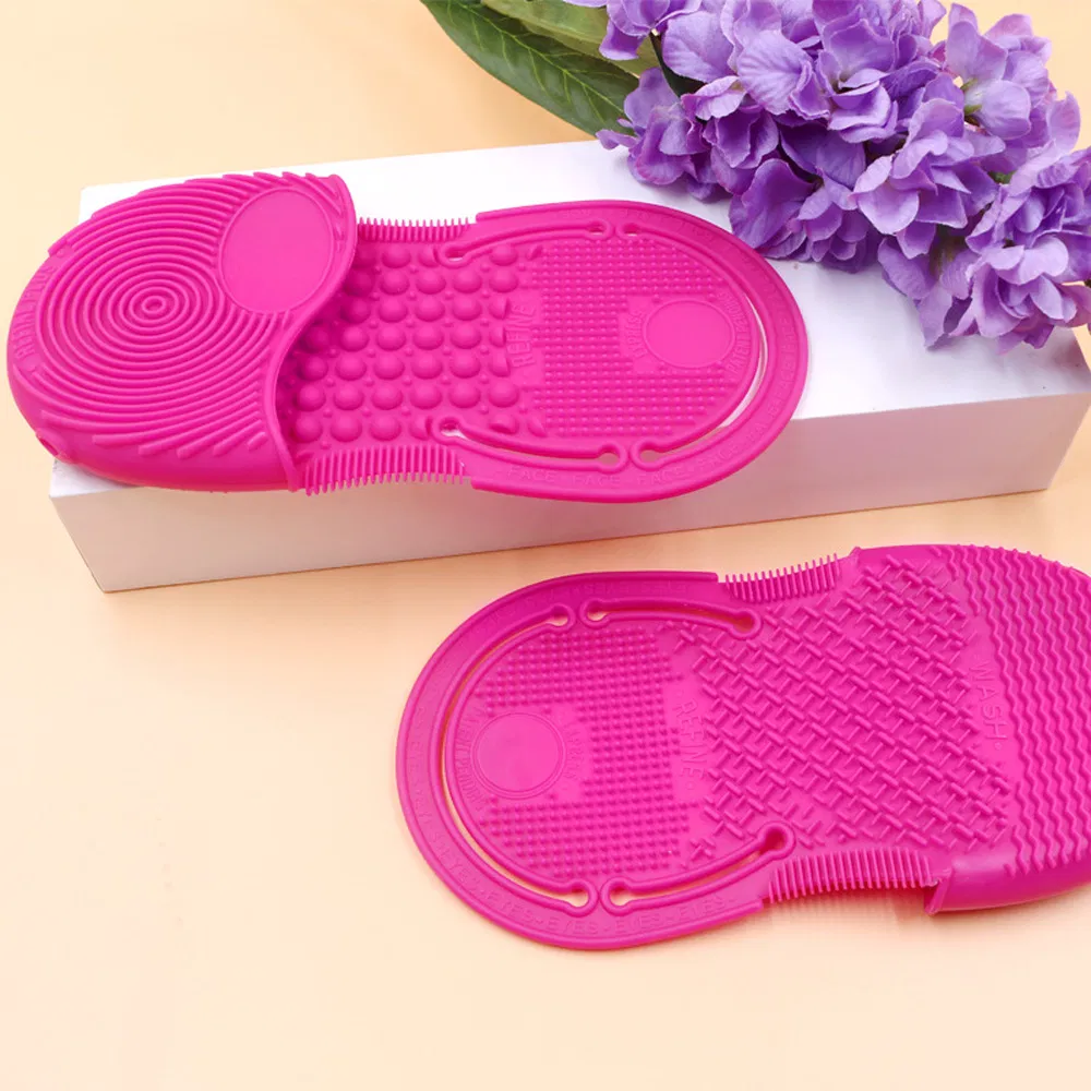 Makeup Brush Cleaner Pad Double Sided Silicone Cosmetics Brush Pad