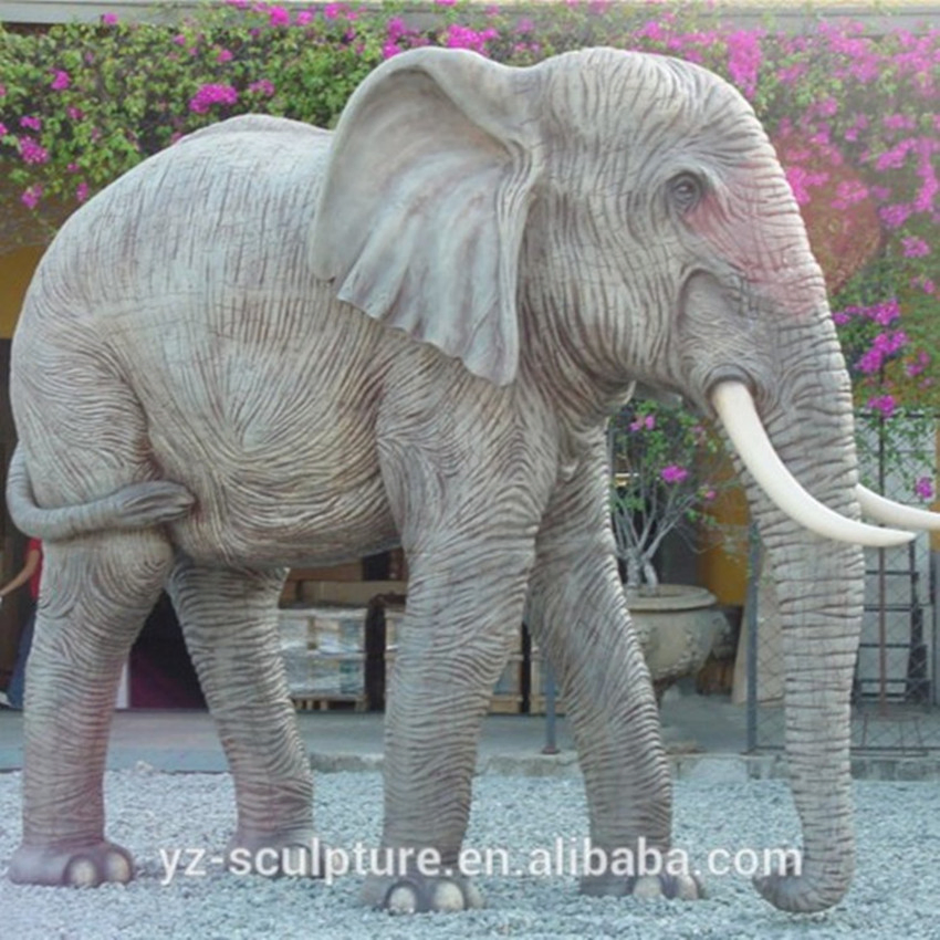 Outdoor Decoration Marble Elephant for Outdoor Decor