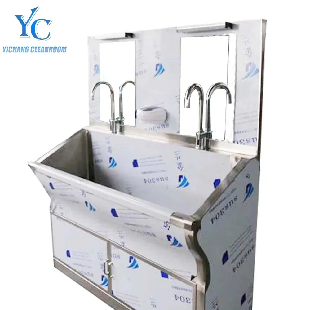 Durable Single Sink Hand Washing Station in Stainless Steel 304