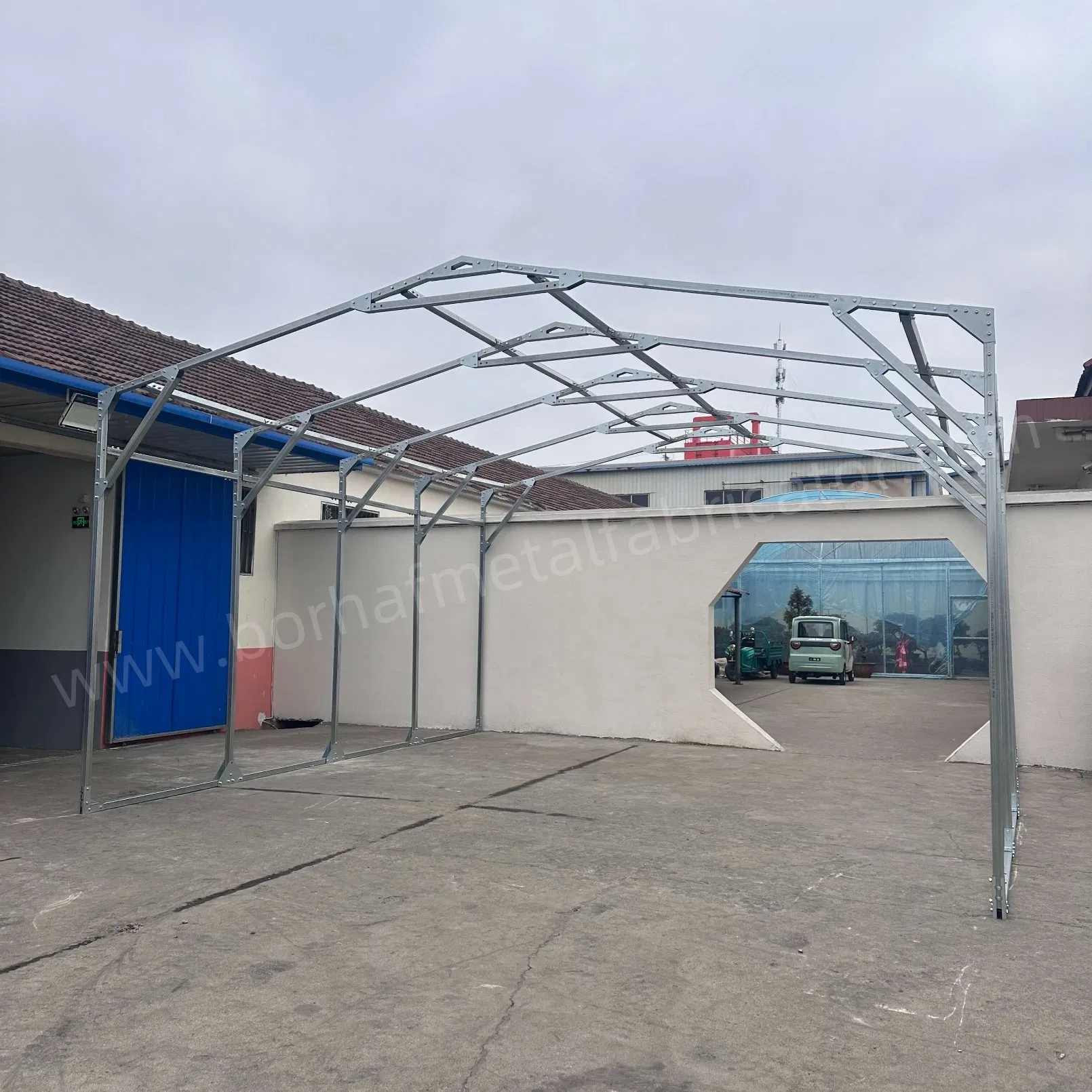 20*20FT Shelter Metal Two Car Carport (Frame Only) for Car Parking