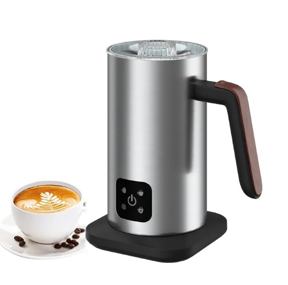 Electric Stainless Steel Milk Frother 4 in 1 Milk Frothing Pitcher Froth Heater Hot Milk Foaming Maker