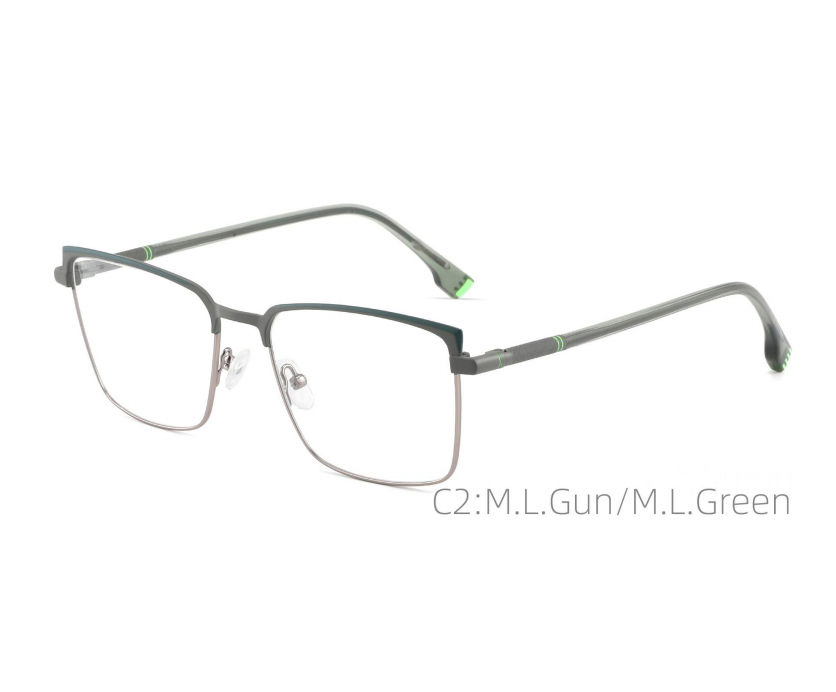 Metal Optical Glasses Eyewear Vintage Men Square Eyeglasses Frames High Quality