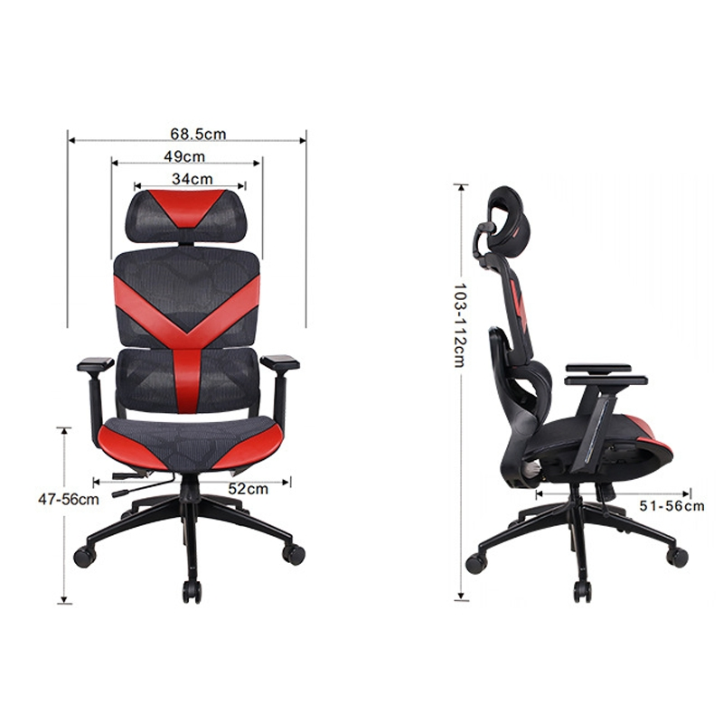 Professional New Design Adjustable Gamer Executive Chair Black Red Custom Ergonomic Mesh PC Gaming Chairs