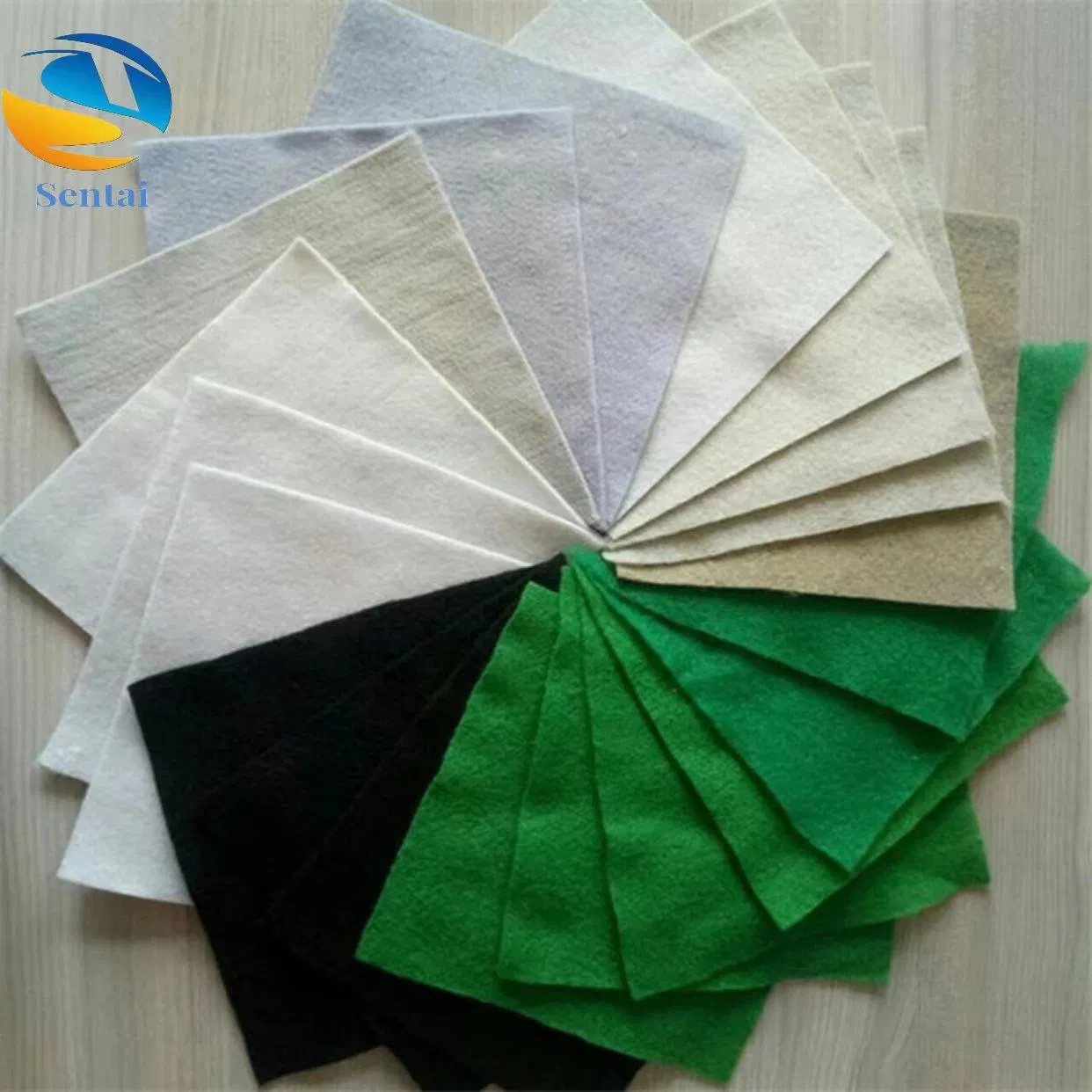 200g300g500g Polyester Polyester Filament Geotextile Road Subgrade Tightening Isolation Polyester Non-Woven Fabric