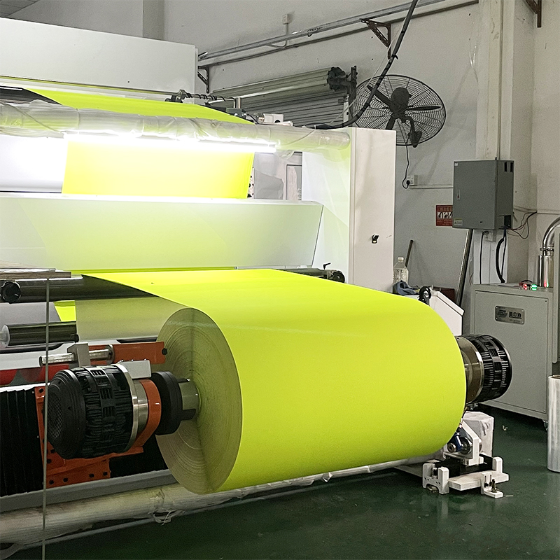 Jumbo Roll Self-Adhesive Label Material Yellow Green Fluorescent Thermal Paper