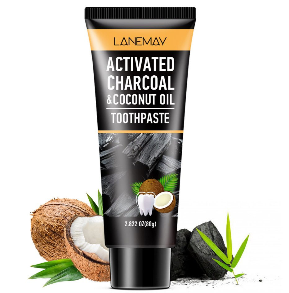 Coconut Charcoal Teeth Whitening Toothpaste Oral Hygiene Cleaning Pasta Dental Tooth Whitener Blanchiment Dentaire Coconut Charcoal Toothpaste