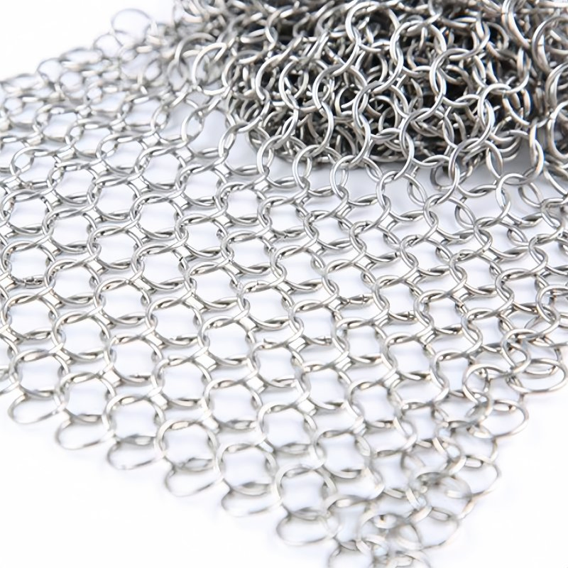 Unique Design Architectural Decorative Mesh Metal Curtains Mesh Ring Mesh Metal Curtain Weave Wire Mesh Curtain