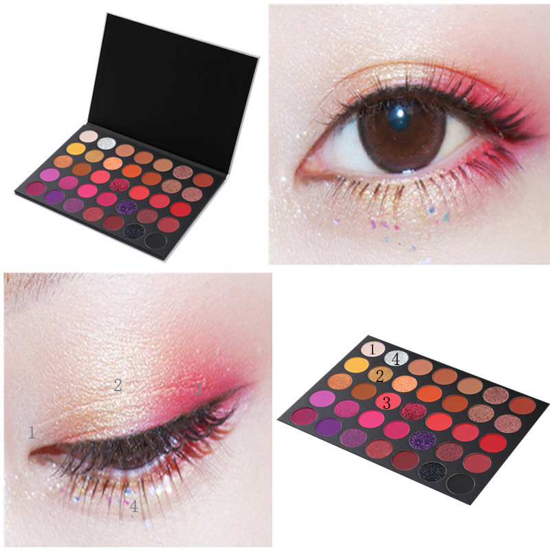 Vegan Glitter Eye Shadow Palette Makeup High Pigmented Custom Quality Pallet Eyeshadow Private Label