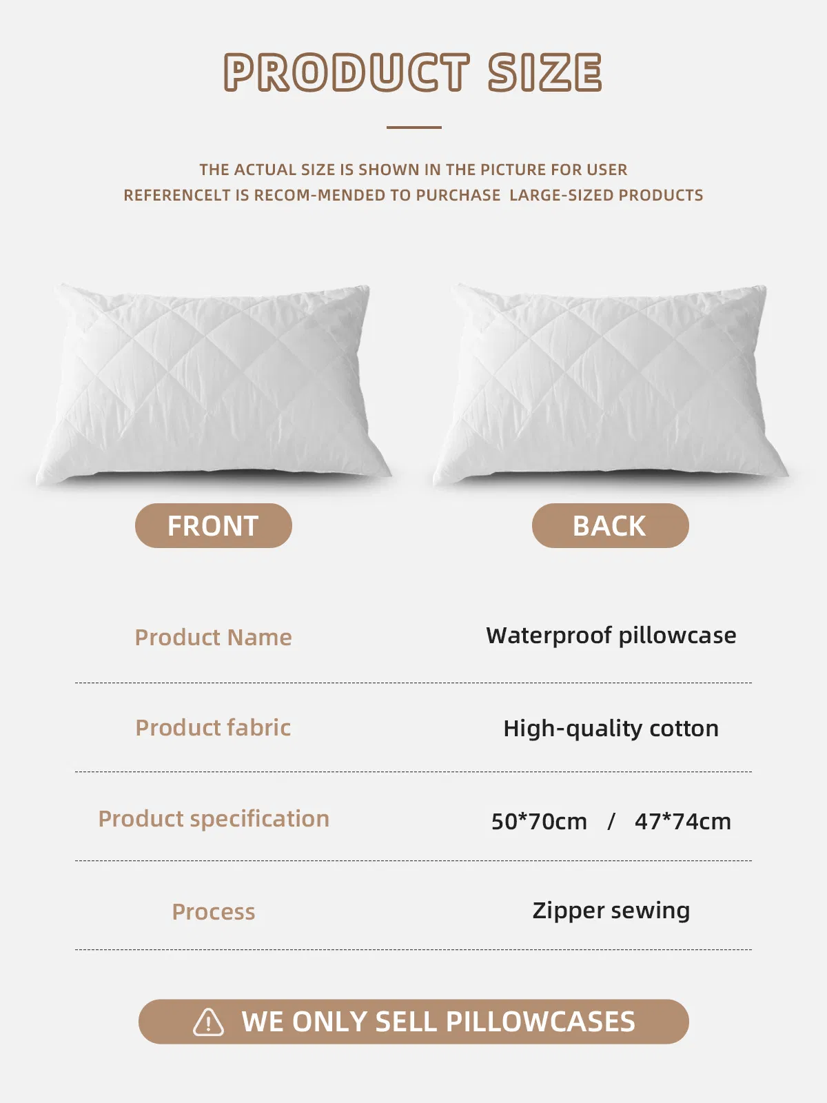 Waterproof Pillow Protector Pillow Cover for Travel