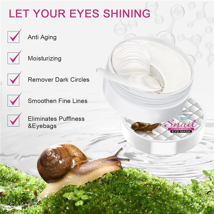 OEM/ODM Dark Circles Treatment Snail Collagen Eye Mask