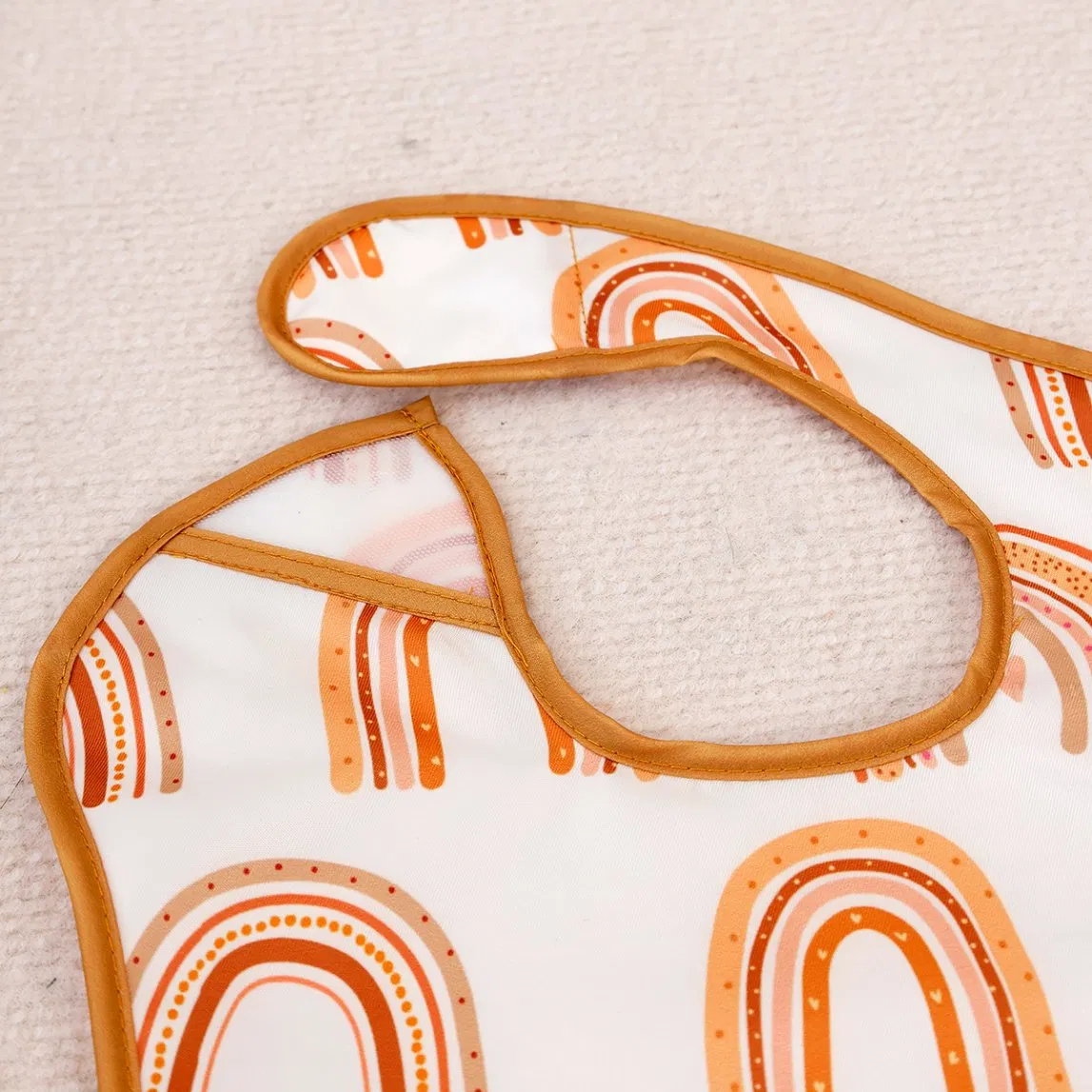 Waterproof 100% Polyester Baby Bib Pack with Hook & Loop