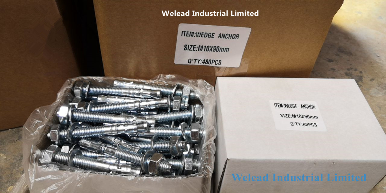 1/2 X 6 Wedge Anchor Throughbolt Expansion Concrete Fastener Mild Carbon Steel Stainless Full Threaded Bolt China Factory