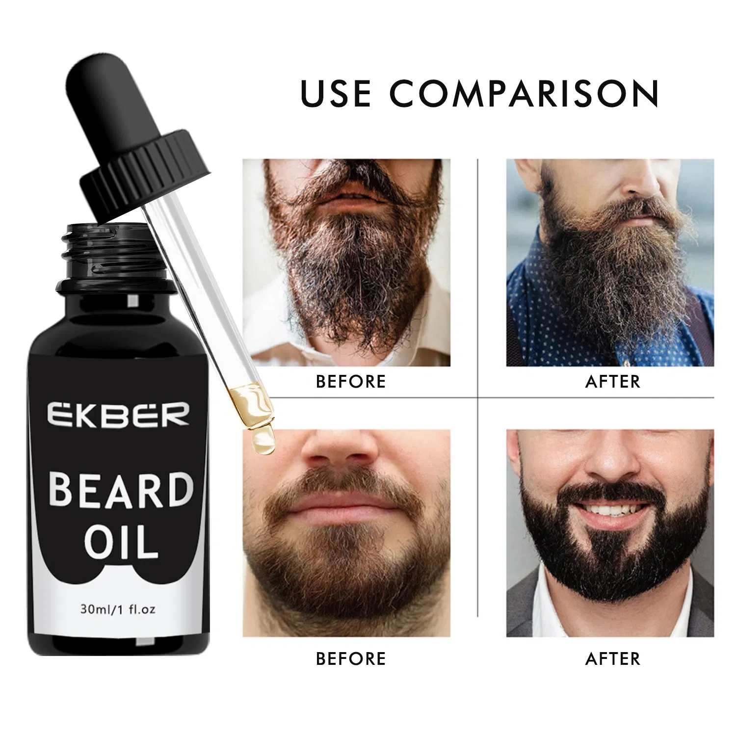 Men's Beard Grooming Kit - Free Design Hair Growth Oil