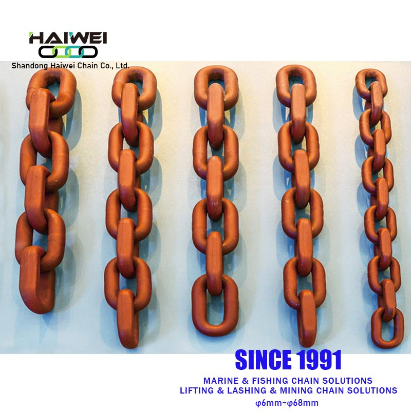 High Strength Durable Chain Colorful Painted for Coal Mining Chain MID Length Chain Link