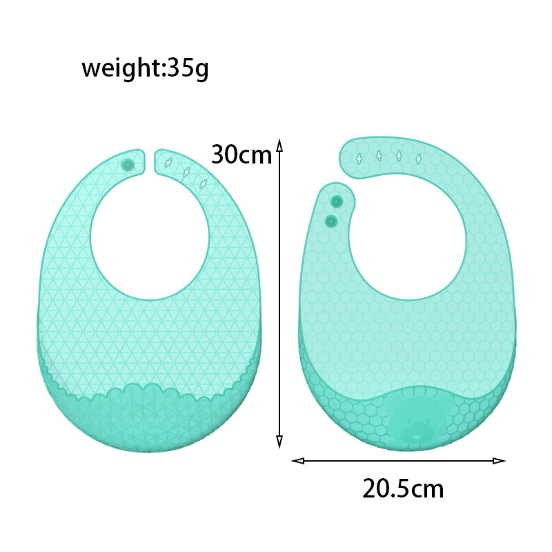High Quality Custom Lightweight Waterproof Silicone Bib for Baby Products