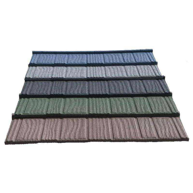 Roman Type Stone Chips Coated Metal Alu-Zinc Roof Tile