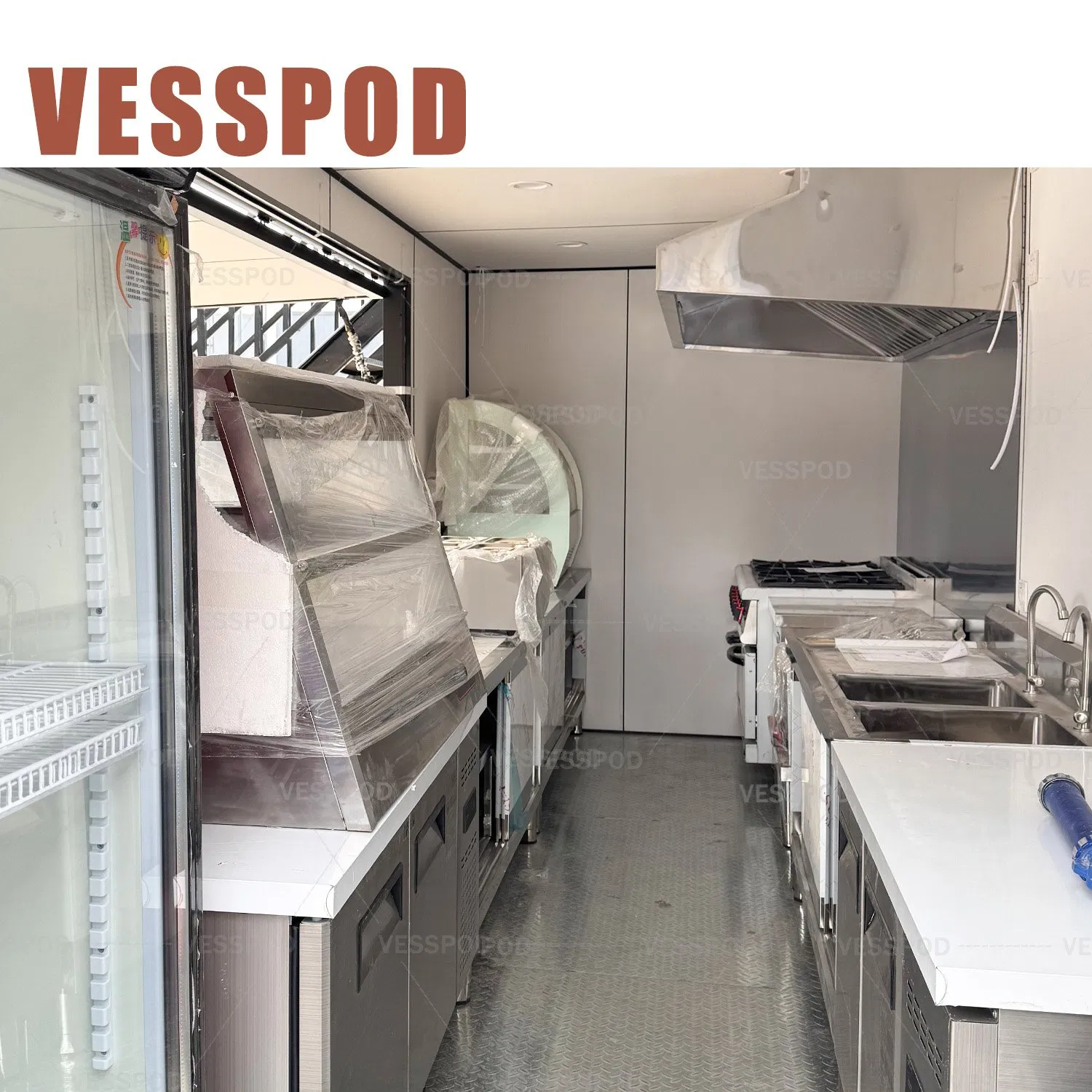 Cafe Container 20 FT Shipping Container Prefab Bar with Equipment Installed Sales Service Window