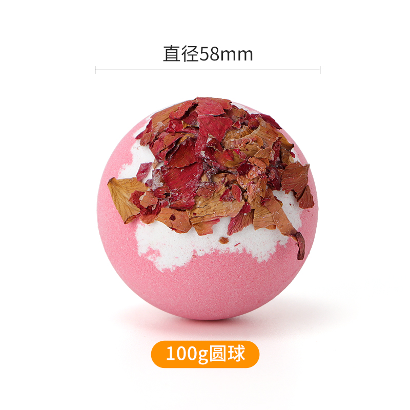 Wholesale Customize Natural 100g Bubble Bath Bath Rose Flower Petals Bath Bomb