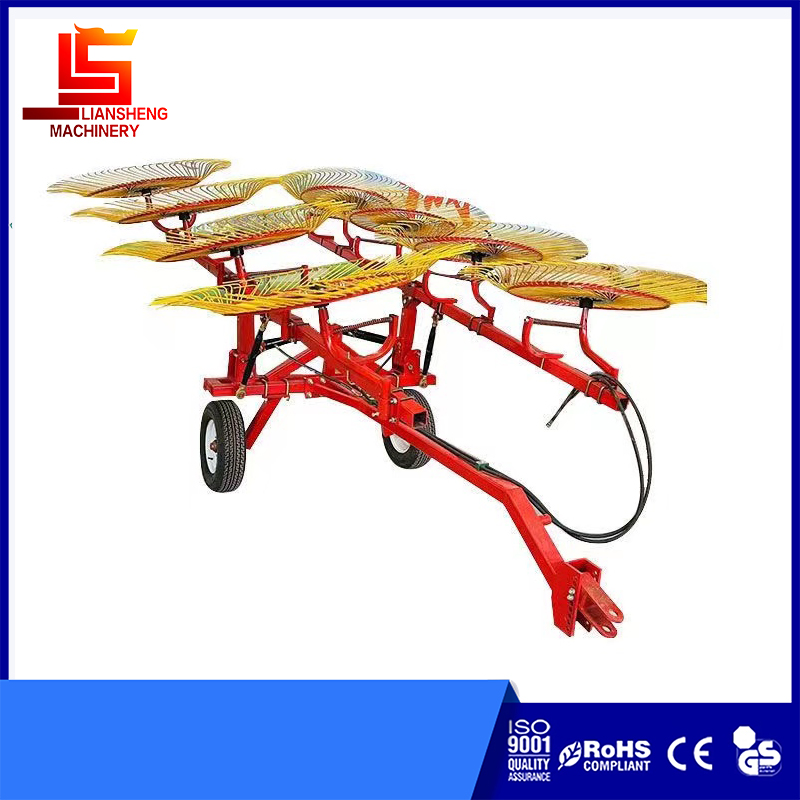 Hay Rake Tractor Hydraulic Grass Rake Rotary Finger Disc Rake