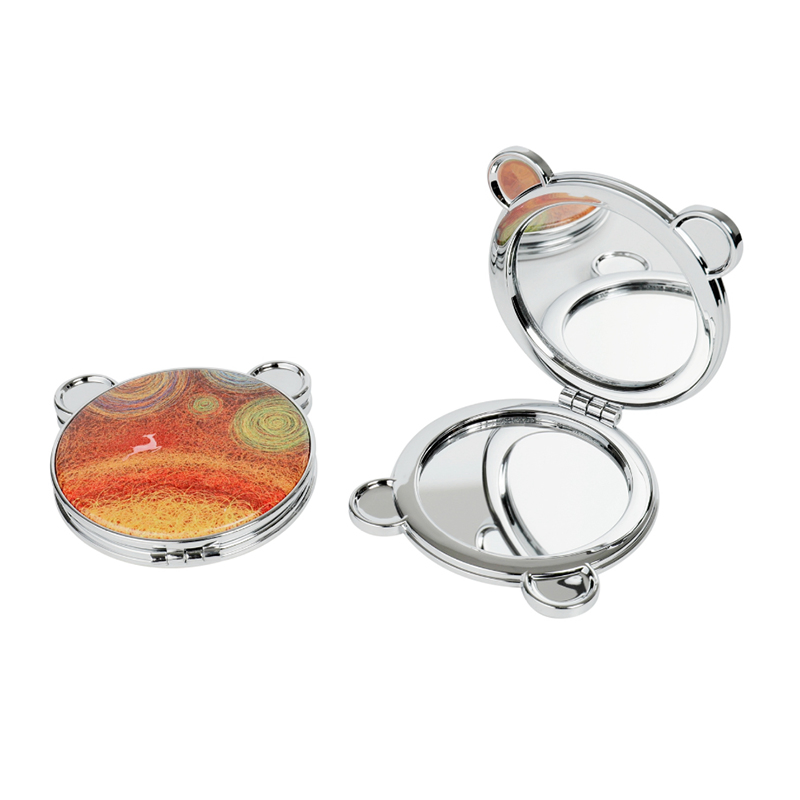 Blank Polish Chrone Circle Shape Metal Compact Mirror