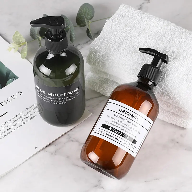 Pet Bottle Boston Bottle in Amber Green 300ml 500ml in Stock