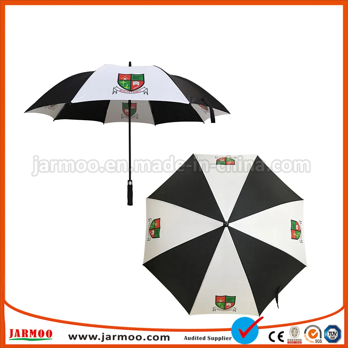 High Quality Manual Open Long Shaft Umbrella Windproof Golf Umbrella