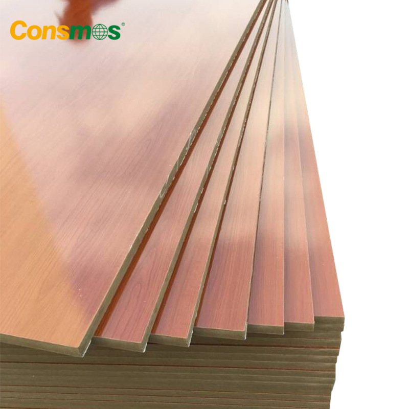 High Quality 15mm/18mm Waterproof UV High Gloss Melamine Veneer Laminated Raw Plain MDF Fiber Board for Furniture and Decoration