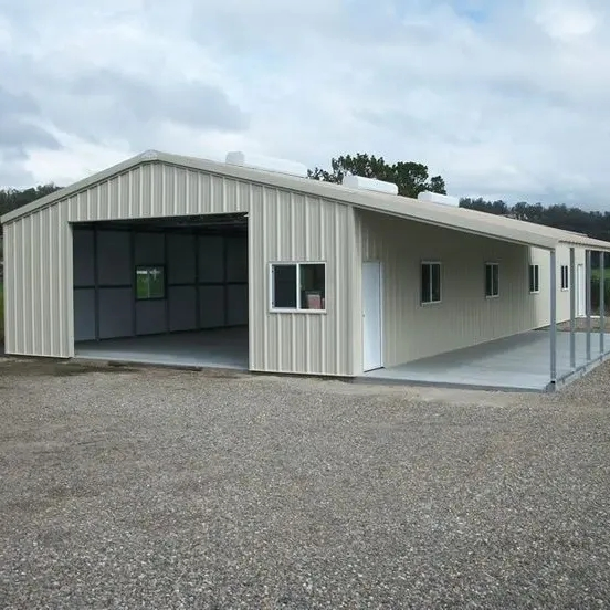 Metal Modular Building Modeling Prefabricated Commercial Steel Structure Garage