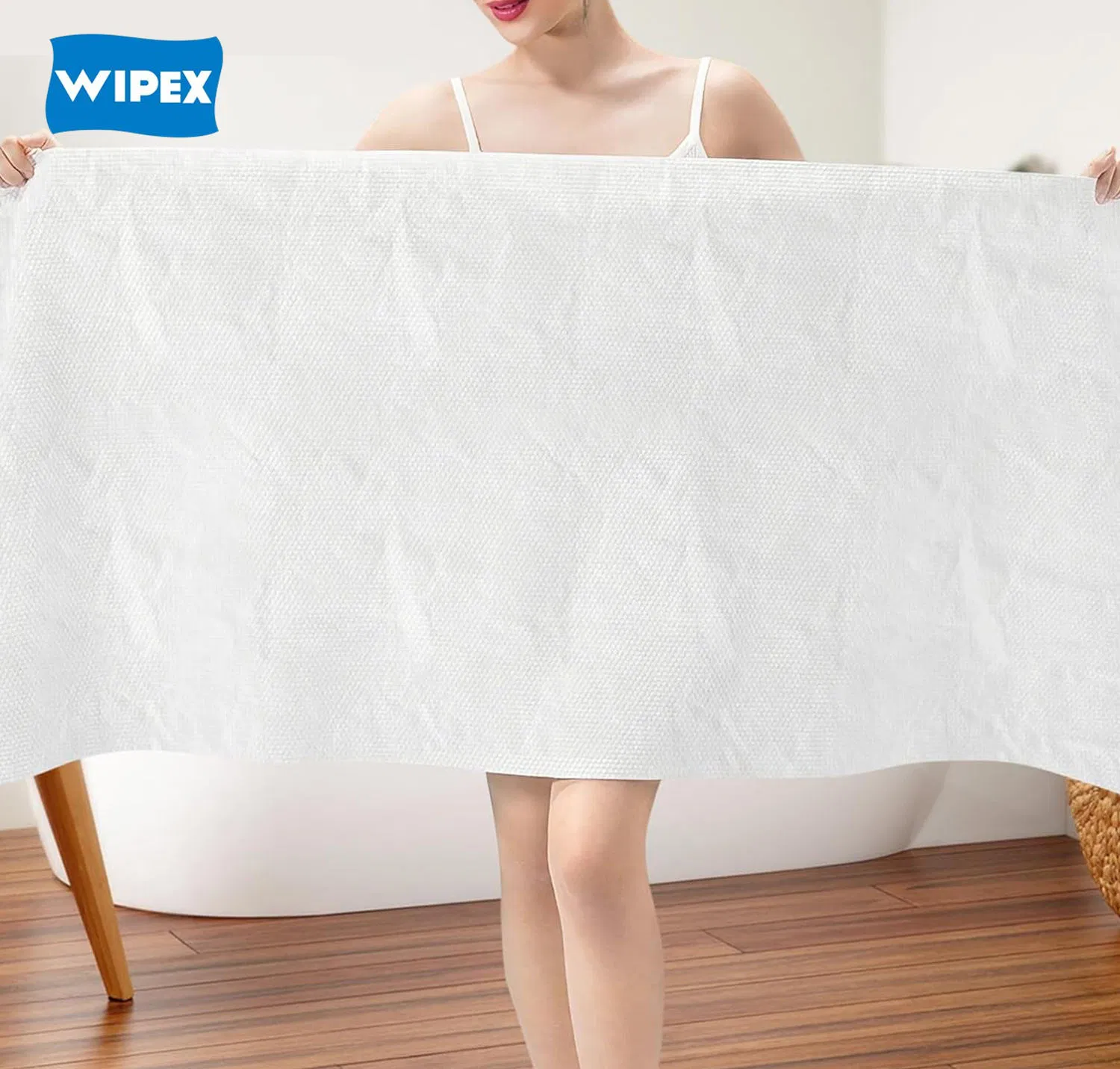 Wipex Biodegradable Disposable Shower Towel Hotel SPA Salon Towels Hair Bath Body Non Woven High-Absorbency Disposable Towels