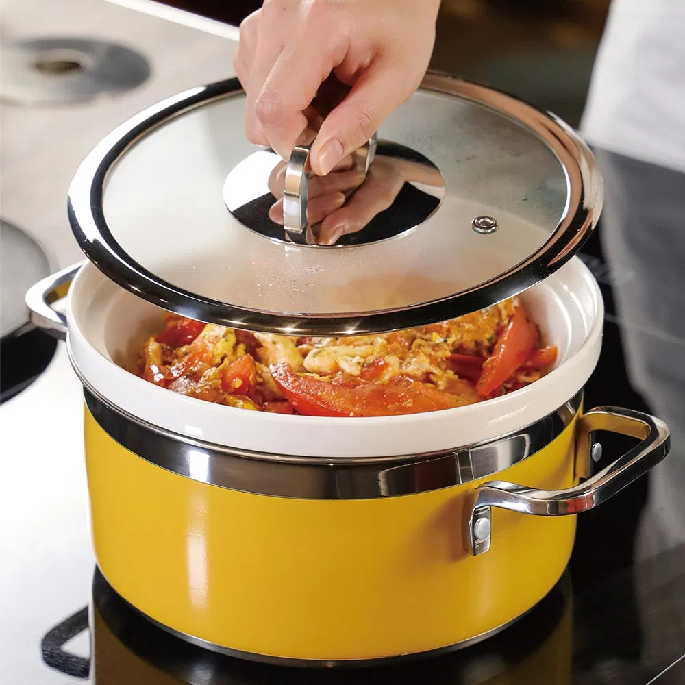 6L Hotel Restaurant Buffet Induction New High Quality Rainbow Ceramic Dish Chafer