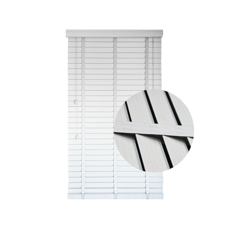 Concise Style Fauxwood Corded Heat Resistent Horizontal Blinds