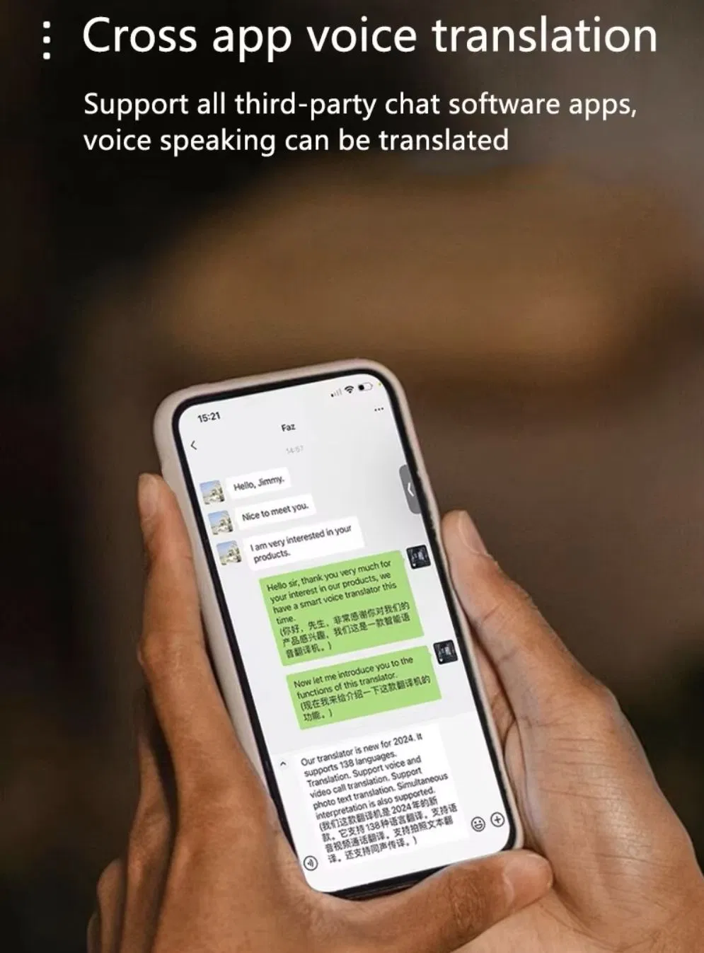 Портативный переводчик Ai Interpreter с магнитным держателем