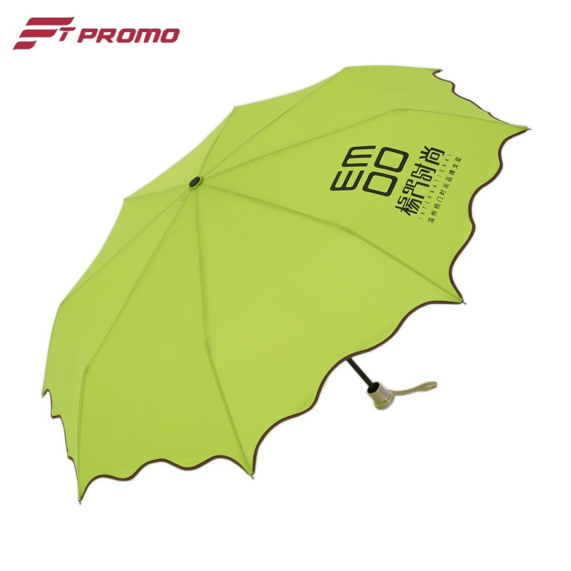 Manual Open 3-Section Folding Portable Pocket Sun Umbrella