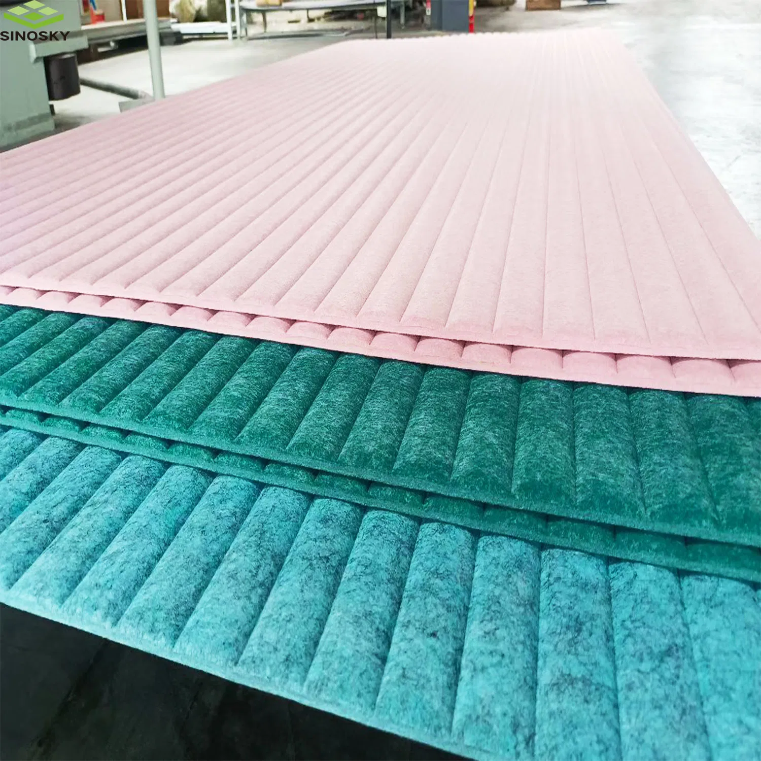 Eco-Friendly Fire-Retardant 3D Pet Fiber Acoustic Panel for Interior Wall/Ceiling Decoration