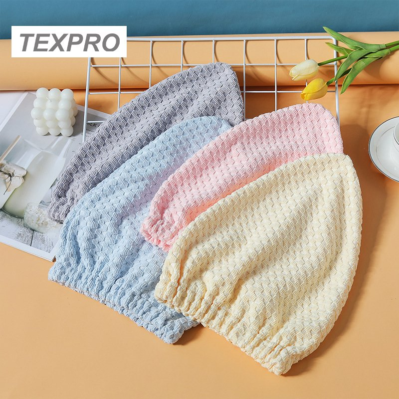 Waffle Weave Microfiber Shower Cap Hair Drying Towels Bath Cap